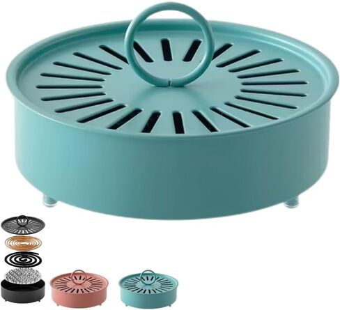 Mosquito Coil Holder with Anti-Scald Design, Stainless Steel, Pink/Black/Blue, for Home and Camping (Blue) in Kuwait
