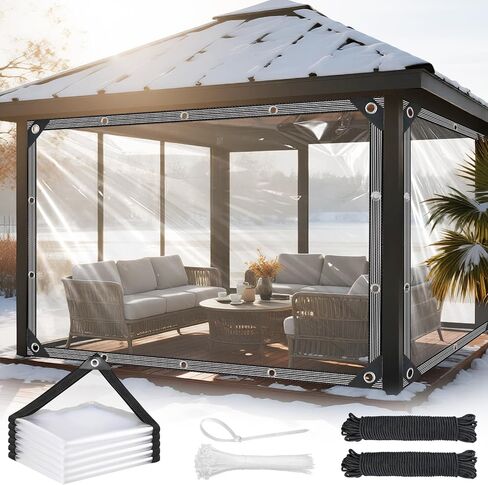 Clear Tarps Heavy Duty Waterproof 4x6ft Clear Tarp with Grommets and Reinforced Edges 14Mil Thickened Tear Resistant Clear Vinyl Plastic Tarp for Outdoor Patio Chicken Coop Greenhouse Plant in Saudi Arabia