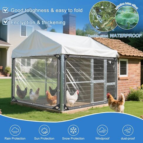Clear Tarps Heavy Duty Waterproof 4x6ft Clear Tarp with Grommets and Reinforced Edges 14Mil Thickened Tear Resistant Clear Vinyl Plastic Tarp for Outdoor Patio Chicken Coop Greenhouse Plant in Saudi Arabia