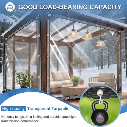 Clear Tarps Heavy Duty Waterproof 4x6ft Clear Tarp with Grommets and Reinforced Edges 14Mil Thickened Tear Resistant Clear Vinyl Plastic Tarp for Outdoor Patio Chicken Coop Greenhouse Plant in Saudi Arabia