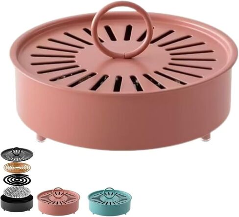 Mosquito Coil Holder with Anti-Scald Design, Stainless Steel, Pink/Black/Blue, for Home and Camping (Blue) in Saudi Arabia
