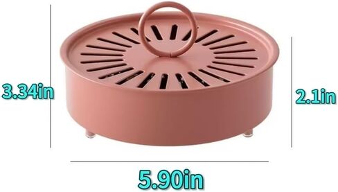 Mosquito Coil Holder with Anti-Scald Design, Stainless Steel, Pink/Black/Blue, for Home and Camping (Blue) in Saudi Arabia