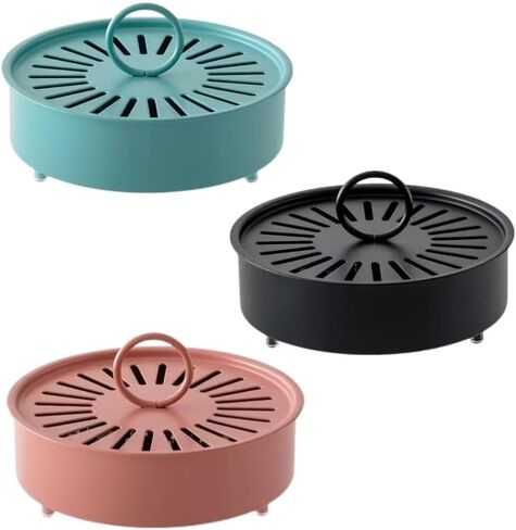 Mosquito Coil Holder with Anti-Scald Design, Stainless Steel, Pink/Black/Blue, for Home and Camping (Blue) in Kuwait