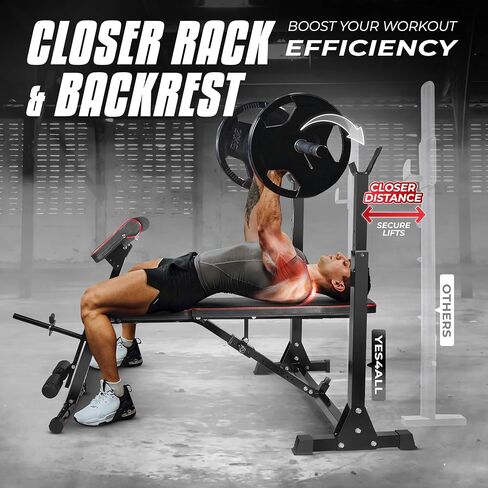 Yes4All Multi-Functional Workout Bench, Sit Up Bench, Weight Bench, Roman Chair & Back Extension for Core Training in Kuwait