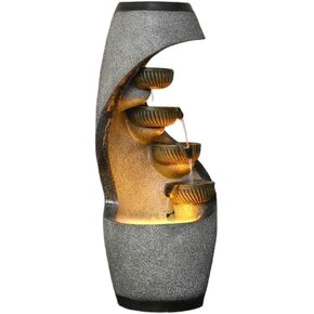 Outdoor Garden Water Fountain 127cm Floor Standing Outdoor Fountain Garden Waterfall Decoration Water Feature for Porch Courtyard Home Art Decoration Contemporary Water Feature in Saudi Arabia