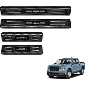 4PCS Car Door Edge Guards Door Sill Protector for Ford 2022-2025 2026 Maverick Accessories Stainless Steel Material Car Door Threshold Protection (Carbon Fiber Texture) in Kuwait