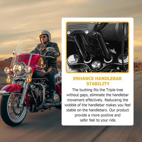 Mofun CNC Handlebar Riser Bushings Solid Billet Aluminum Compatible with Harley Touring Street Glide Electra Glide Road Glide Road King 1983-2025, Fit Softail Slim Low Rider 2018-2025 Chrome in Saudi Arabia