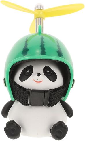 Alipis Cute Panda Car Ornaments - Resin Dashboard Decorations for Electric Scooter, Motorcycle, and Bicycle - Easy Installation in Saudi Arabia