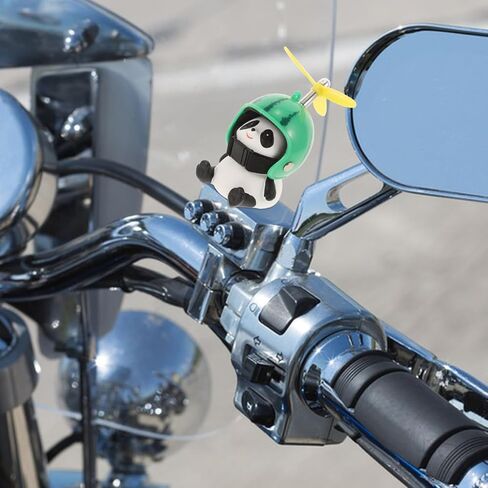 Alipis Cute Panda Car Ornaments - Resin Dashboard Decorations for Electric Scooter, Motorcycle, and Bicycle - Easy Installation in Saudi Arabia
