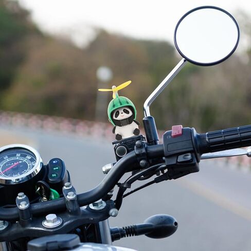 Alipis Cute Panda Car Ornaments - Resin Dashboard Decorations for Electric Scooter, Motorcycle, and Bicycle - Easy Installation in Saudi Arabia