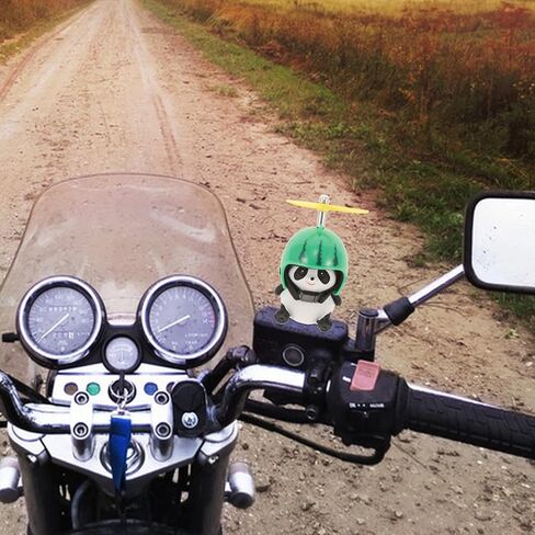 Alipis Cute Panda Car Ornaments - Resin Dashboard Decorations for Electric Scooter, Motorcycle, and Bicycle - Easy Installation in Saudi Arabia