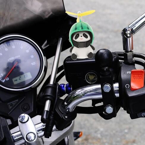 Alipis Cute Panda Car Ornaments - Resin Dashboard Decorations for Electric Scooter, Motorcycle, and Bicycle - Easy Installation in Saudi Arabia