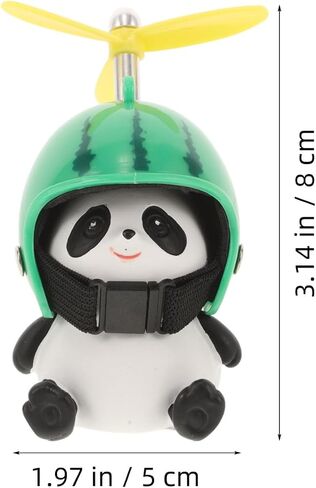 Alipis Cute Panda Car Ornaments - Resin Dashboard Decorations for Electric Scooter, Motorcycle, and Bicycle - Easy Installation in Saudi Arabia