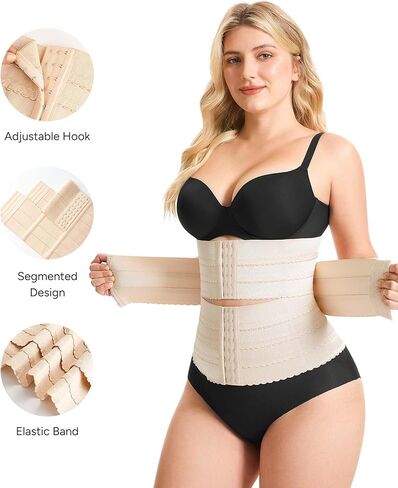 Nebility Waist Trainer for Women Corset Shapewear Tummy Control Segmented Waist Cincher Workout Girdle in Kuwait