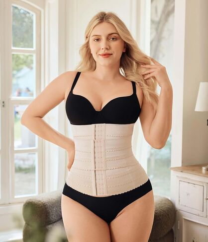 Nebility Waist Trainer for Women Corset Shapewear Tummy Control Segmented Waist Cincher Workout Girdle in Kuwait