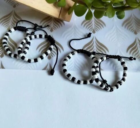 Creative Zone Baby najariya Black and Silver Baby Nazariya(2 Pair) in Saudi Arabia