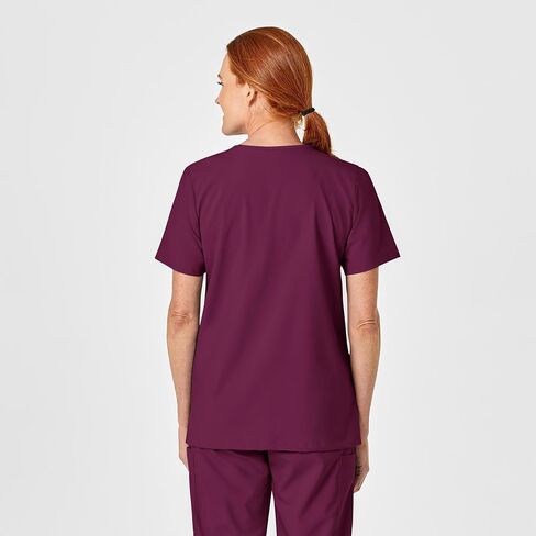 WonderWink W123 Unisex 4 Pocket Utility Scrub Top, Red, 5X in Saudi Arabia