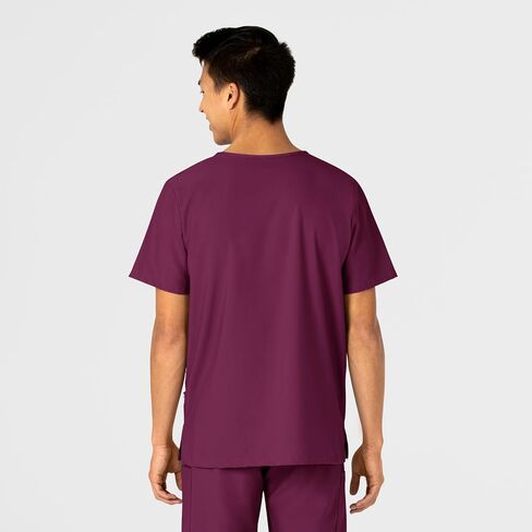 WonderWink W123 Unisex 4 Pocket Utility Scrub Top, Red, 5X in Saudi Arabia