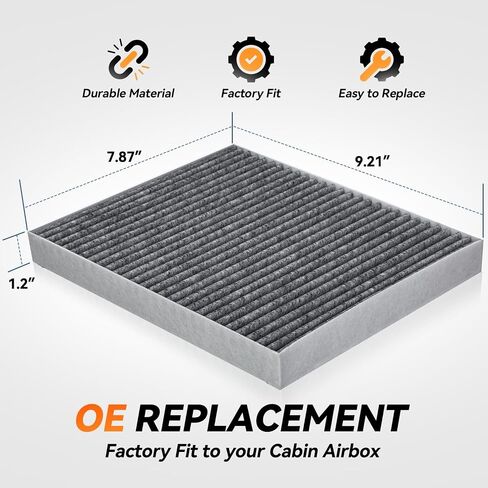 Auto Dynasty Cabin Air Filter Compatible with 2011-2023 Dodge Durango Jeep Grand Cherokee WK, OEM Direct Replacement for 68079487AA 4536022 LA780 68079487AA in Saudi Arabia