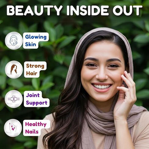 مركب ببتيدات الكولاجين المتحلل الحلال، 2250 مجم، 30 وجبة. مكملات الكولاجين غير المعدلة وراثيًا للنساء والرجال. يدعم البشرة والشعر والمفاصل والأظافر. لا الغلوتين والدهون والكربوهيدرات والسكريات in Kuwait