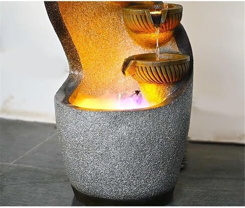 Outdoor Garden Water Fountain 127cm Floor Standing Outdoor Fountain Garden Waterfall Decoration Water Feature for Porch Courtyard Home Art Decoration Contemporary Water Feature in Saudi Arabia