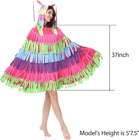 Pinata Costume for Women - Halloween Costumes Hooded Cape Piñata Onesies Jumpsuit for Adults Teens Boys Girls in Saudi Arabia