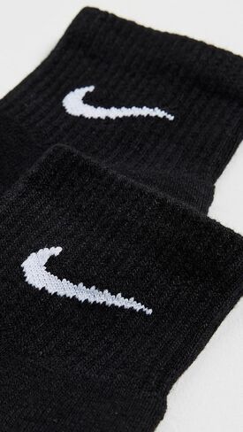 Nike SX6899-010: مجموعة من 6 جوارب رجالية للكاحل للاستخدام اليومي باللون الأبيض/الأسود (متوسط) in Saudi Arabia