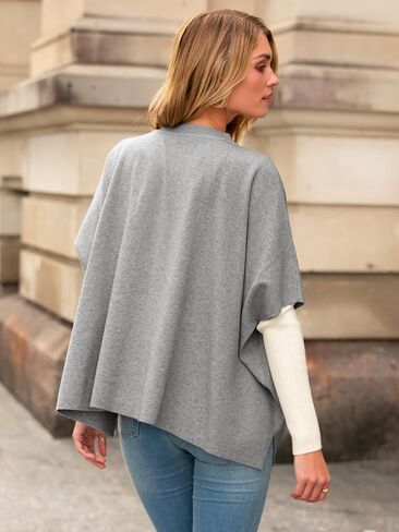 Simplee Womens Oversized Batwing Short Sleeve Cardigan Crewneck Button Down Knit Sweaters Pullover Fall Tops 2025 in Saudi Arabia