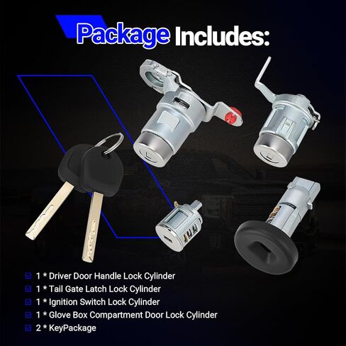 84668679 13590041 Ignition Lock Cylinder Switch & Door Handle & Tailgate Latch for 2014-2019 Chevy Silverado 1500 2500 3500 Suburban Tahoe Express, GMC Sierra Yukon Savana Replaces# 22855177 23476975 in Saudi Arabia