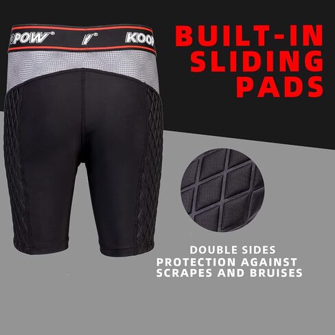 KOOPOW Adult Padded Sliding Shorts Men Slider Shorts Sliding Pads for Baseball, Football, Lacrosse, Hockey in Saudi Arabia