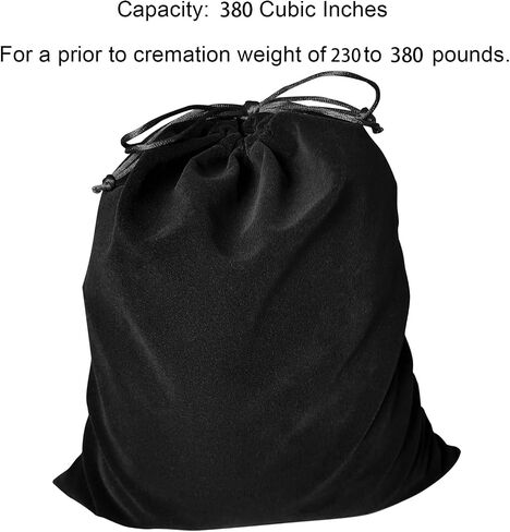 Blue Velvet Cremains Urn Bag for Human Ashes - For Use Inside the Urn - Size 12" X 16" (380 Cubic Inches Capacity) - Includes a Resealable PE Material Ashes Storage Bag (Blue, X-Large) in Kuwait