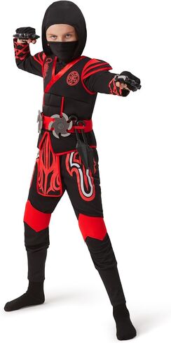 Spooktacular Creations Red Ninja Costume for Kids, Boys Halloween Dress Up Party, Ninja Role Playing in Saudi Arabia