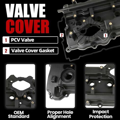 MITZONE Upgrade Valve Covers Compatible with Hyundai Tucson Santa Fe Sport Sonata Kia Sportage Optima Sorento 2011-2016 2.0T 2.0L 2.4L Replace 224002G670 in Saudi Arabia