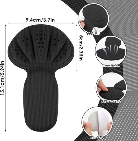 6PCS Back of Heel Cushion Pads, Adhesive Mesh Heel Grips Inserts Shoe Size Reducer Heels Guards Liners Heels Protectors Pads Loose Shoes Too Big for Shoes Women Men in Saudi Arabia