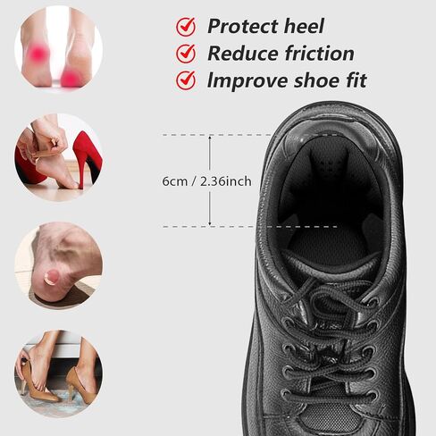 6PCS Back of Heel Cushion Pads, Adhesive Mesh Heel Grips Inserts Shoe Size Reducer Heels Guards Liners Heels Protectors Pads Loose Shoes Too Big for Shoes Women Men in Saudi Arabia