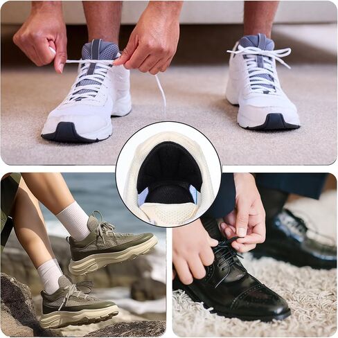 6PCS Back of Heel Cushion Pads, Adhesive Mesh Heel Grips Inserts Shoe Size Reducer Heels Guards Liners Heels Protectors Pads Loose Shoes Too Big for Shoes Women Men in Saudi Arabia