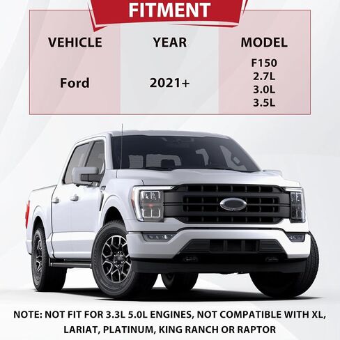 شبكة المصد الأمامي لـ 2021+ Ford F150، غطاء المصد الأمامي السفلي الأوسط لشبكة المصد الأمامي لملحقات Ford F-150 2021 2022 2023، استبدال ML3Z17B968BB، ML3Z17B968BA in Kuwait