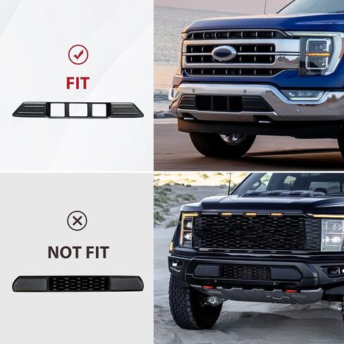 شبكة المصد الأمامي لـ 2021+ Ford F150، غطاء المصد الأمامي السفلي الأوسط لشبكة المصد الأمامي لملحقات Ford F-150 2021 2022 2023، استبدال ML3Z17B968BB، ML3Z17B968BA in Kuwait