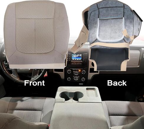 GXARTS Passenger Side Bottom Replacement Cloth Seat Cover Tan #MA or UA or MW or FW Compatible with Ford F150 2011 2012 2013 2014 in Saudi Arabia