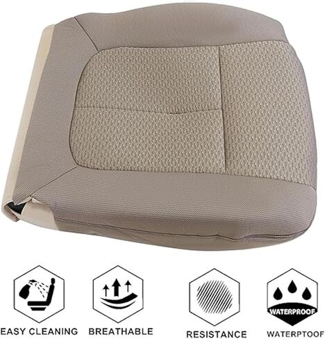 GXARTS Passenger Side Bottom Replacement Cloth Seat Cover Tan #MA or UA or MW or FW Compatible with Ford F150 2011 2012 2013 2014 in Saudi Arabia