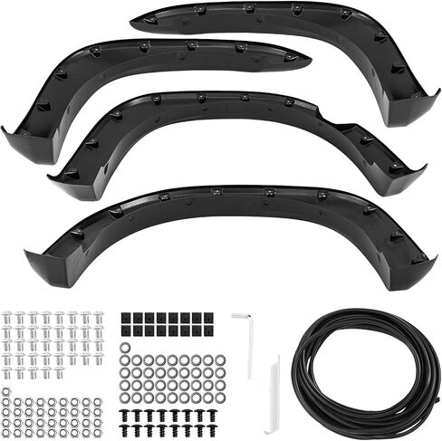PHILTOP Fender Flare، متوافق مع 2004-2015 Titan (يناسب فقط Titan بدون صندوق قفل بجانب السرير) مجموعة مشاعل العجلات السوداء الناعمة غير اللامعة القابلة للطلاء - 4 قطع in Saudi Arabia