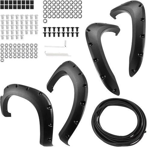 PHILTOP Fender Flare، متوافق مع 2004-2015 Titan (يناسب فقط Titan بدون صندوق قفل بجانب السرير) مجموعة مشاعل العجلات السوداء الناعمة غير اللامعة القابلة للطلاء - 4 قطع in Saudi Arabia