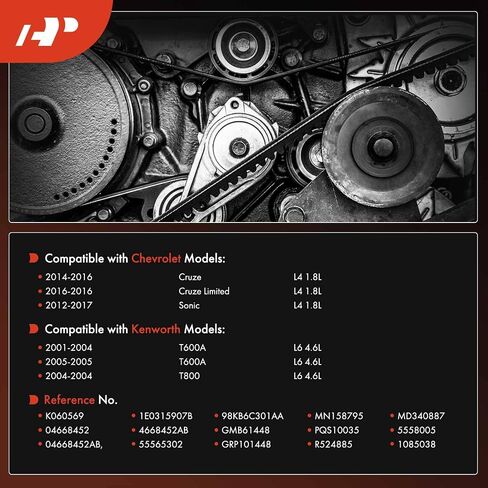 A-Premium Engine Serpentine Drive Belt Compatible with Chevrolet Cruze 2014-2015 1.8L, Cruze Limited 2016 1.8L, Sonic 2012-2017 1.8L & Kenworth T600A 2001-2005 4.6L, T800 2004 4.6L, 56.99 In in Saudi Arabia