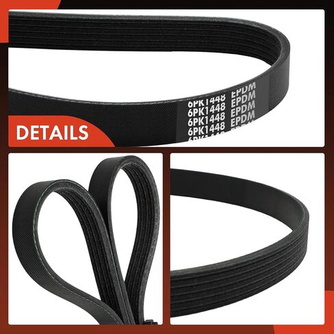A-Premium Engine Serpentine Drive Belt Compatible with Chevrolet Cruze 2014-2015 1.8L, Cruze Limited 2016 1.8L, Sonic 2012-2017 1.8L & Kenworth T600A 2001-2005 4.6L, T800 2004 4.6L, 56.99 In in Saudi Arabia