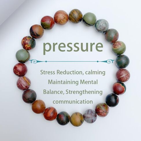 Anxiety Bracelets for Women Men Elastic Gemstone Handmade Natural Stone Red Turquoise Beads Bracelet Yoga Jewelry Chakra Triple Protection Bring Luck Jewelry Gifts in Saudi Arabia