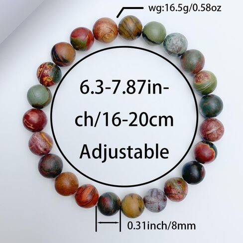 Anxiety Bracelets for Women Men Elastic Gemstone Handmade Natural Stone Red Turquoise Beads Bracelet Yoga Jewelry Chakra Triple Protection Bring Luck Jewelry Gifts in Saudi Arabia