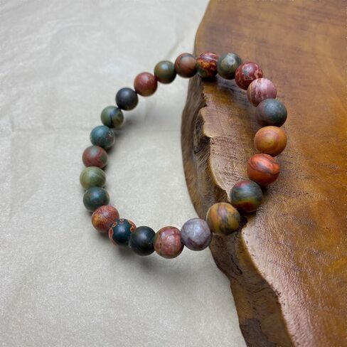 Anxiety Bracelets for Women Men Elastic Gemstone Handmade Natural Stone Red Turquoise Beads Bracelet Yoga Jewelry Chakra Triple Protection Bring Luck Jewelry Gifts in Saudi Arabia