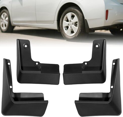 اللوحات الطينية لسيارة Toyota Prius 2010-2015، مجموعة مكونة من 4 قطع واقيات رذاذ بدون حفر، واقيات الطين شديدة التحمل مناسبة لجميع الأحوال الجوية (أمامي وخلفي) in Saudi Arabia
