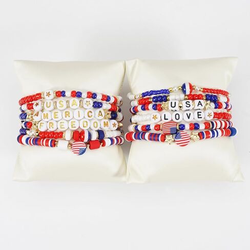 سوار Twinfree بوهيميا مطرز للنساء، أساور مطاطية من طين البوليمر in Kuwait