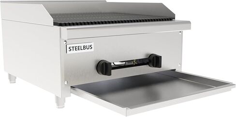 24'' Heavy duty Commercial Charbroilers 2 Burner Natural/Propane gas Countertop Griddle grill Restaurant Equipment in Kuwait